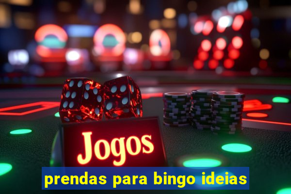 prendas para bingo ideias